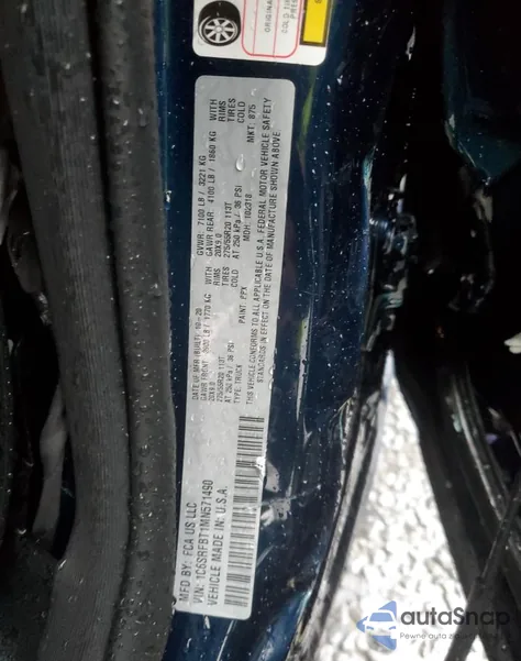 2021 Ram 1500 Big Horn/Lone Star from USA, damaged, VIN 1C6SRFBT1MN571490